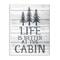 Stupell Industries Life's Better At Cabin Phrase Rural Forest Home Wood Wall Plaque